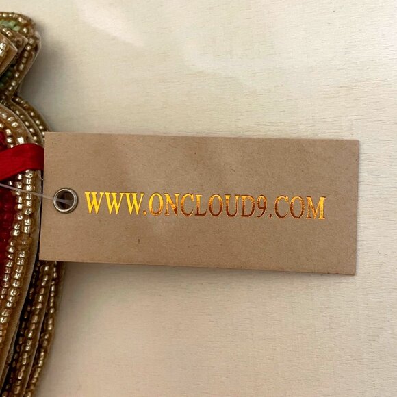 Hand Beaded Strawberry Coaster Set by On Cloud 9 - Picture 3 of 6